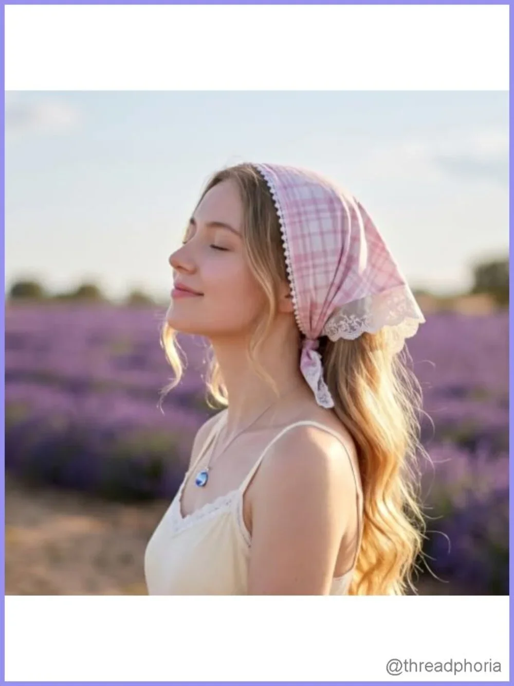 4 PCS Lace Hair Scarf Bandana for Women Non-Slip Head Kerchief Spring Summer